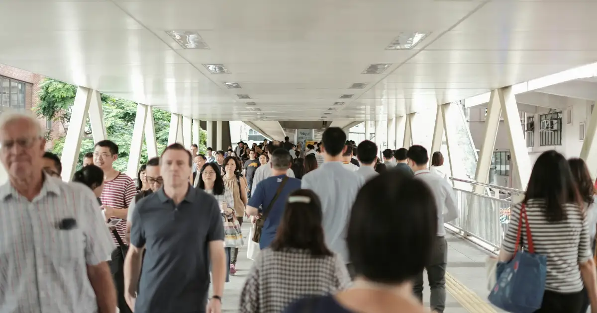 Pedestrian Footbridge in Hong Kong